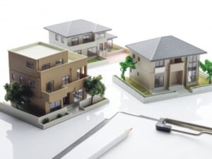 複数の住宅模型・建築プランニングイメージ